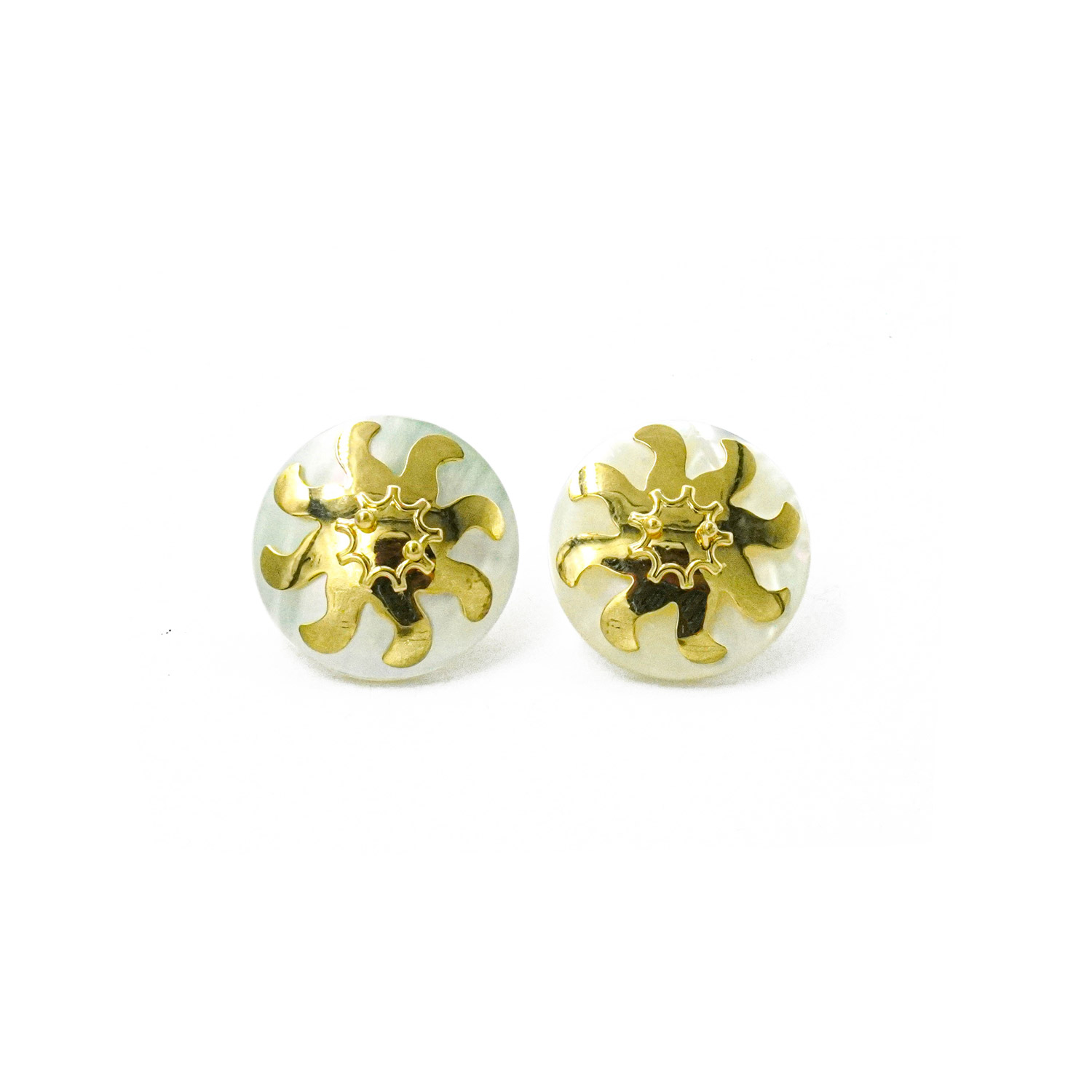 SUN MOTHER OF PEARL STUDS